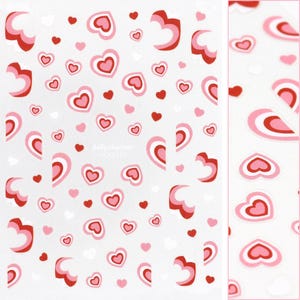Valentine Nail Art Sticker / Retro Hearts