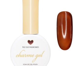 Charme Gel / T02 Old Fashioned - Daily Charme Transparent Brown Tinted Glass Soak Off UV Gel Nail Polish Color for Nail Art