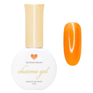 Charme Gel / T05 Peach Bellini - Daily Charme Transparent Orange Tinted Glass Soak Off UV Gel Nail Polish Color for Nail Art