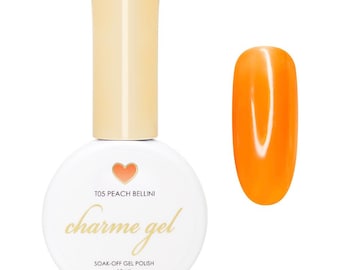 Charme Gel / T05 Peach Bellini - Daily Charme Transparent Orange Tinted Glass Soak Off UV Gel Nail Polish Color for Nail Art