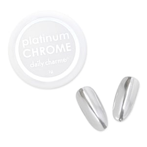 Daily Charme Platinum Silver Chrome Powder for Reflective Mirror Nails