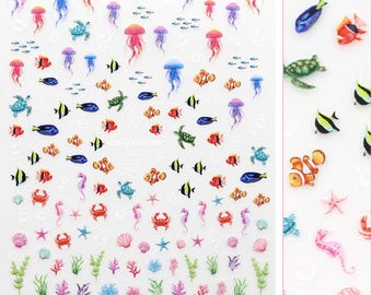 Chic Nail Art Sticker / Under the Sea