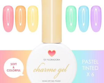 Charme Gel Pastel Tinted Glass Collection / 6 Colors