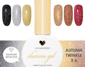 Charme Gel Autumn Twinkle Flash Collection / 6 Colors