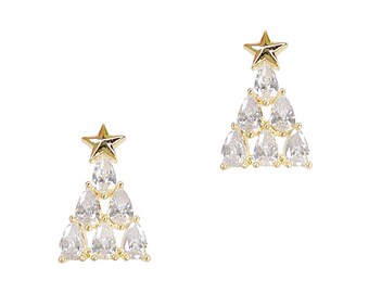 Marvelous Christmas Tree / Zircon Charm / Gold