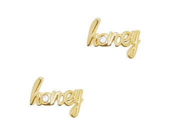 Bedazzled Honey / Zircon Charm / Gold