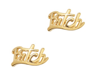 Daily Charme Retro Nail Charms - Gold Bitch 3D Metallic Nail Jewelry