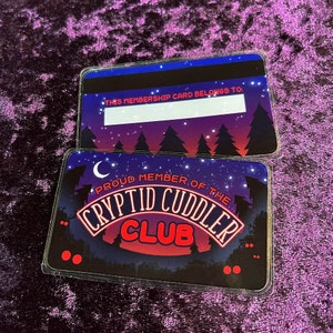 Cryptid Cuddler Club Membership Card Laminated