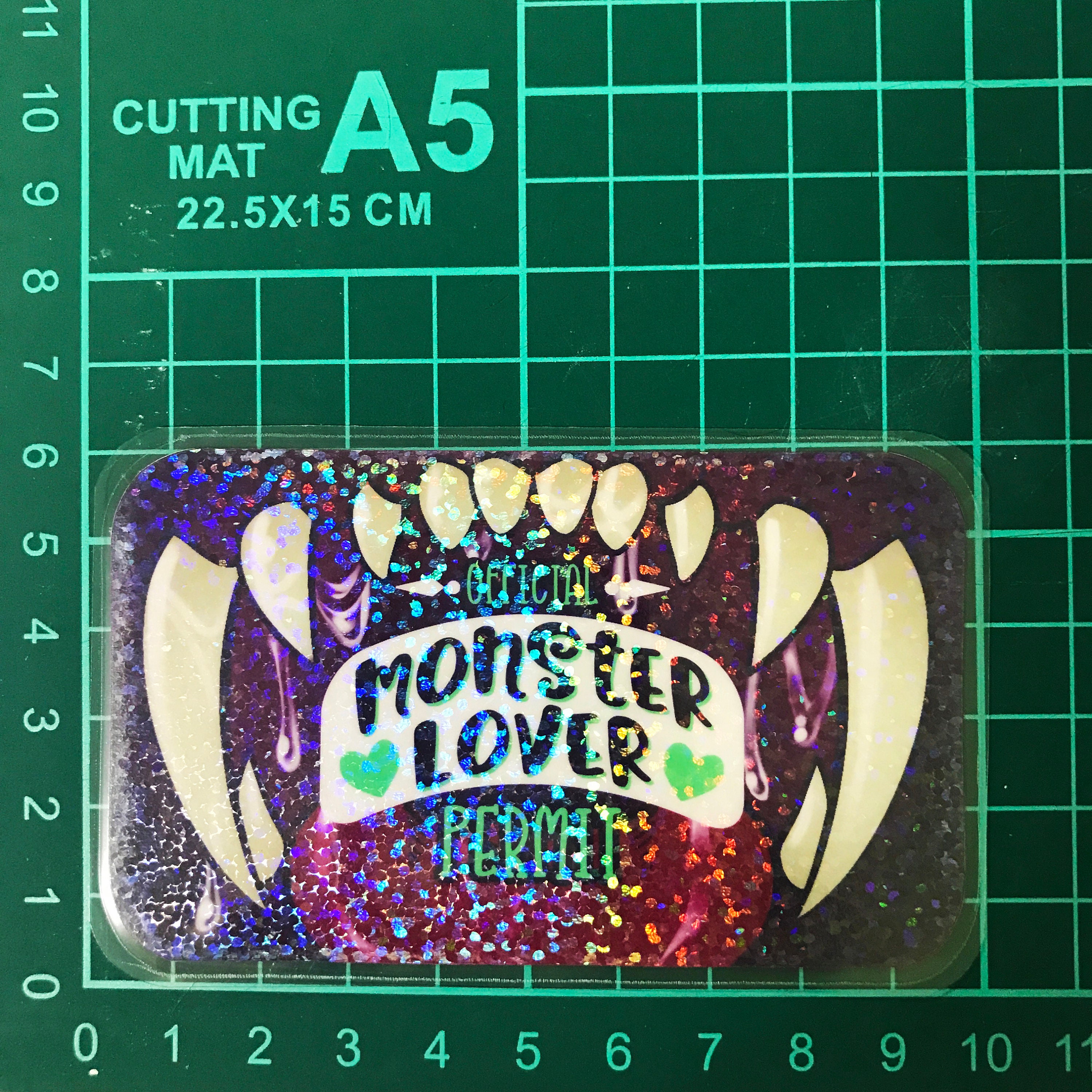Monster Lover/ Fker Permit Laminated Holographic picture