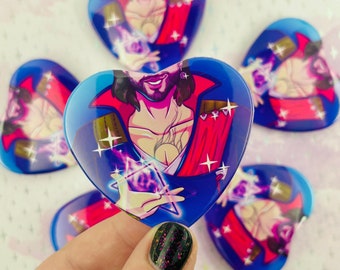 Gale Chest Heart Shaped Pinback Button