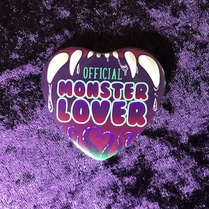 Monster Lover/ F**ker 2in Heart Button Pin