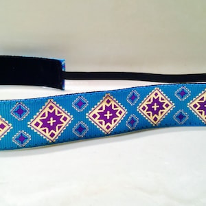 Gold Diamonds - Turquoise and Purple