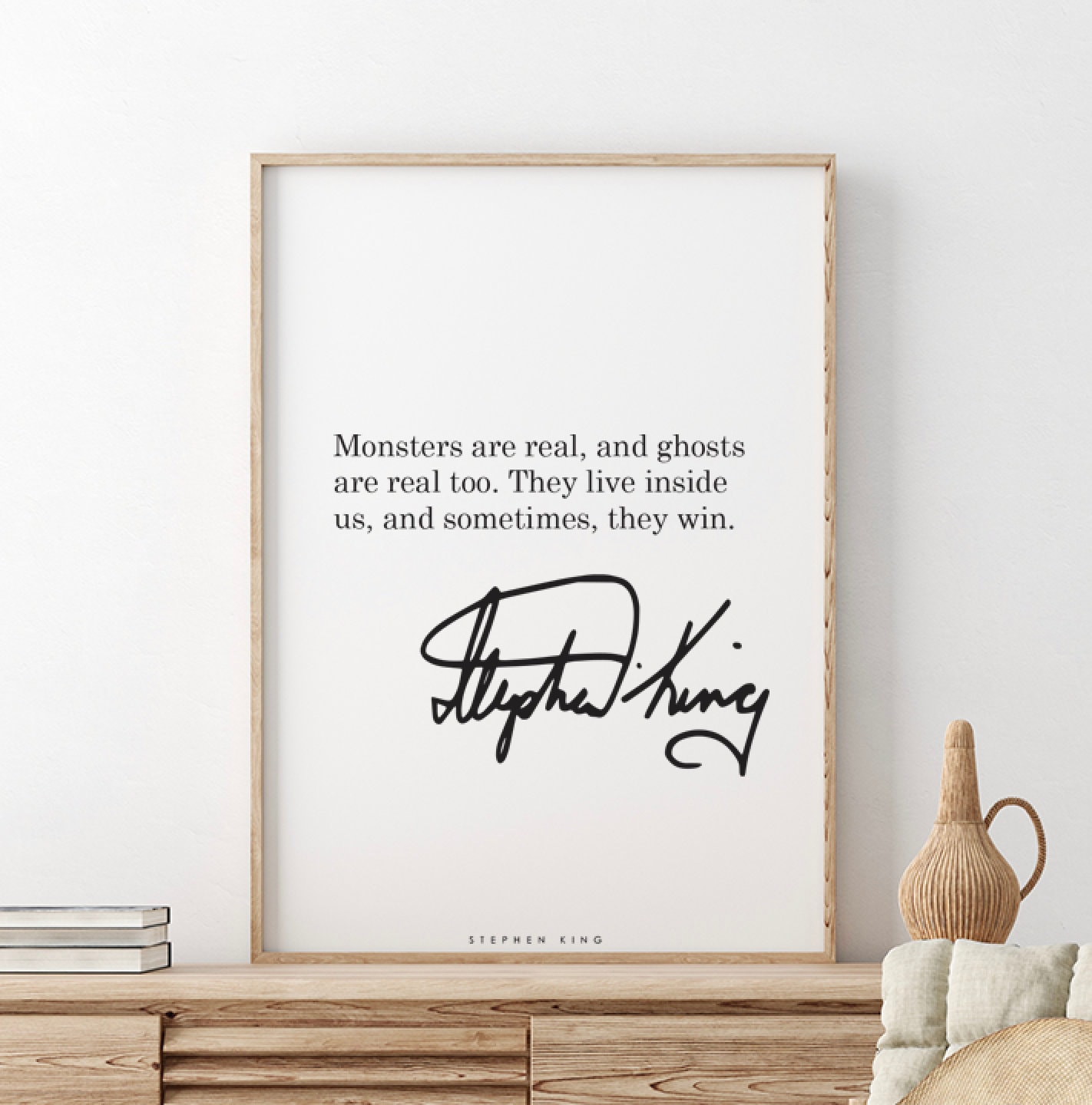 Stephen King // Monsters Are Real, and Ghosts Are Real Too. They Live  Inside Us, and Sometimes, They Win. - Etsy