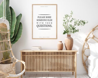 Please Bore Someone Else With Your Questions. // Miranda Priestly // Devil Wears Prada