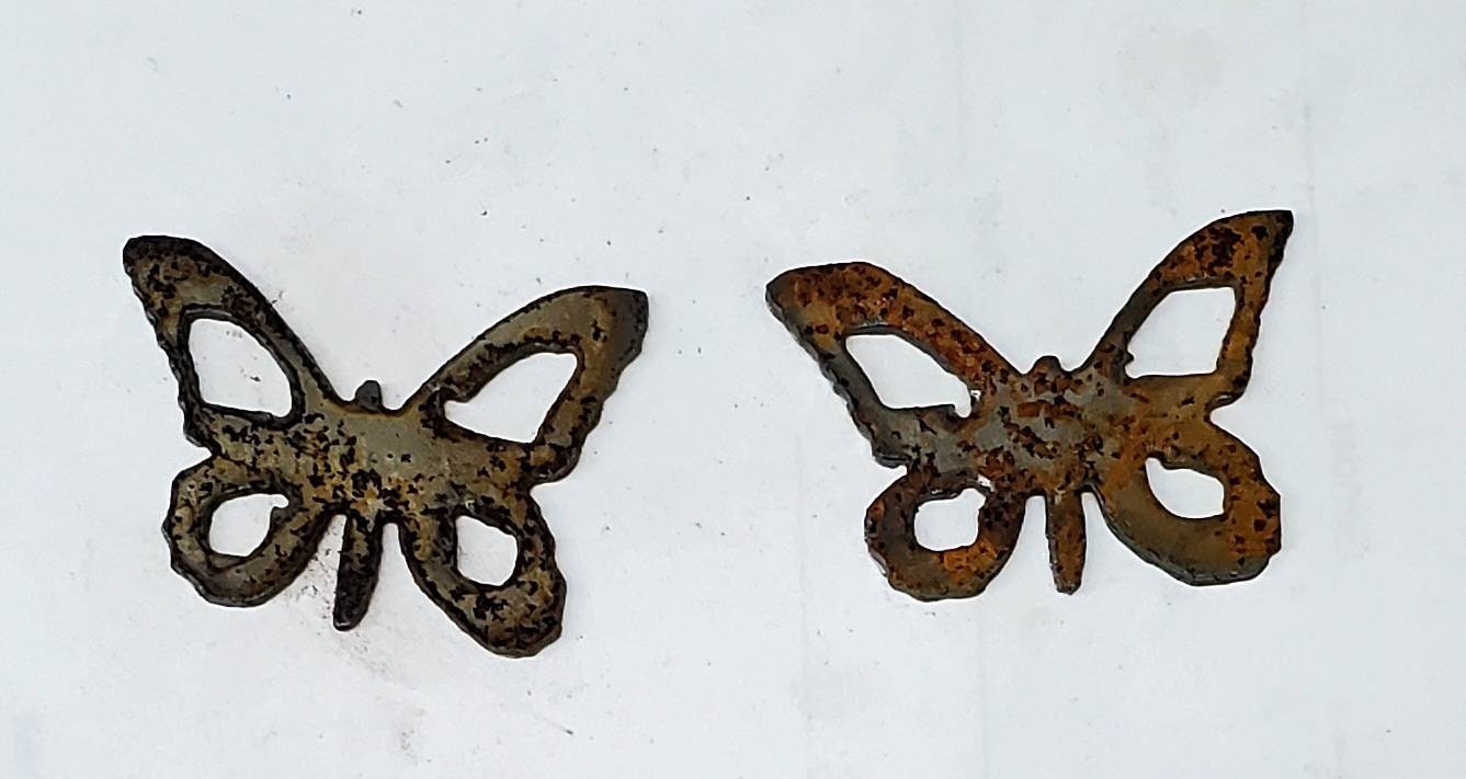 5 Butterfly Shapes Rusty Metal Butterflies Butterflies for Crafts and  Decorations 