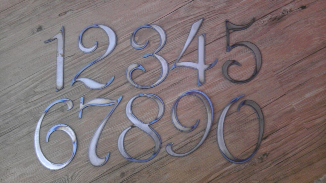 6 Inch Letters Numbers PER NUMBER Rusty Vintage French Style Metal ...