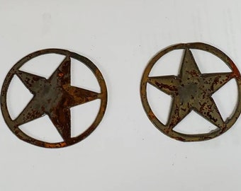 Texas Star 8 in Rough Rusty Vintage Western Metal Art Ornament Stencil Craft 