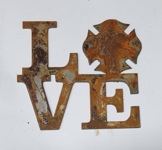 6 Inch TEXAS State Shape Rough Rusty Metal Vintage Stencil Ornament Magnet