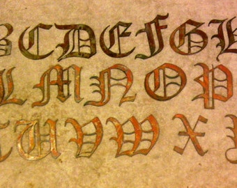 Old English Font Stencil