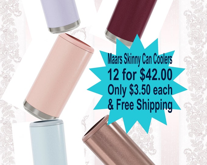 Skinny Can Cooler Liquidation Sale, below Wholesale, DIY, Maars Stainless Steel Insulated Cooler, inventory Liquidation, free shipping