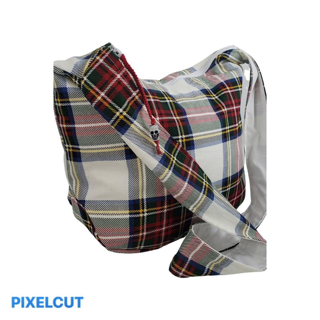 Plaid Hobo Bag Alternative Girl Purse Punk Rock Purse Punk Etsy