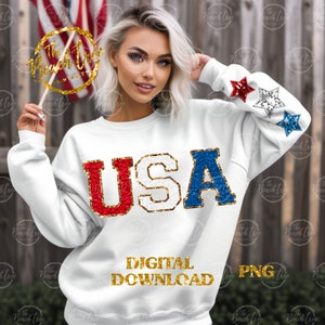 USA Baby Bodysuit: 4th of July Chenille Patch Outfit