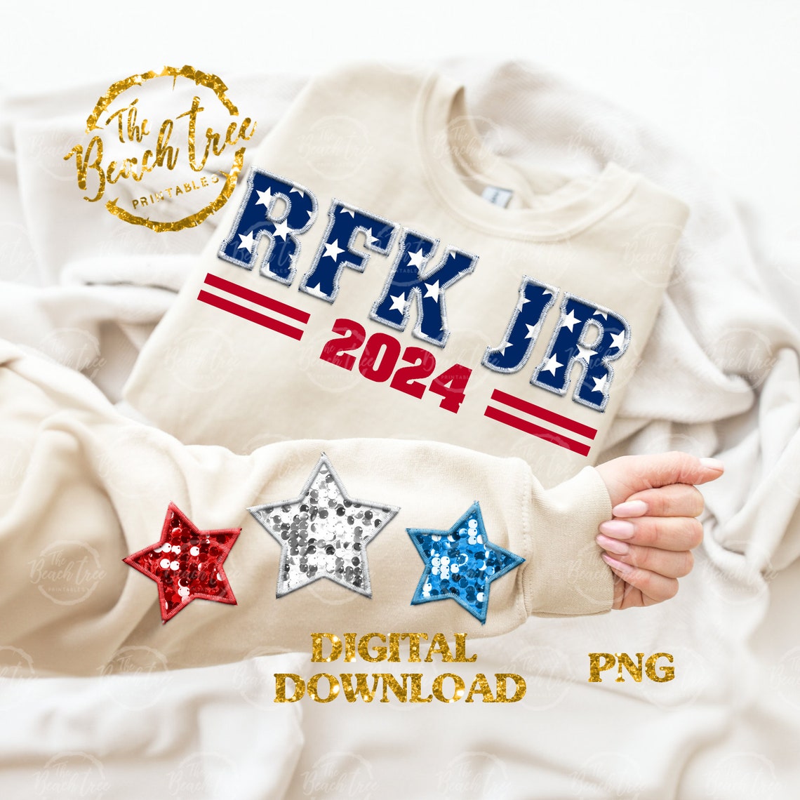 Faux Embroidery RFK JR, Faux Embroidery Kennedy, Vote Kennedy Png ...