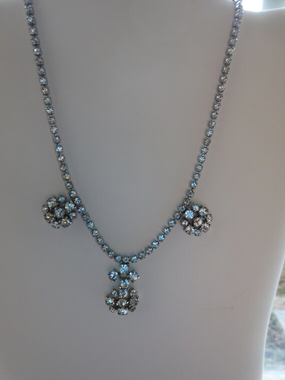 Vintage Rhinestone necklace. 1940s-50s. - image 3