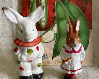 Antique Composition Dressed Rabbit