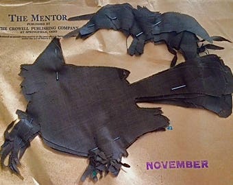 Vintage 1920's Halloween Costume Silohuettes - Witches and Bats