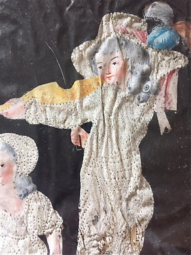 Antique Pin Prick Painting on Vellum 18th C Etsy