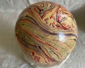 Antique Marbled Paper Ball - Ornament