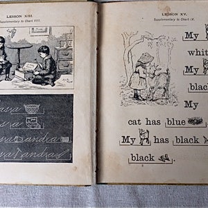 Vintage Victorian Primer School Book image 5