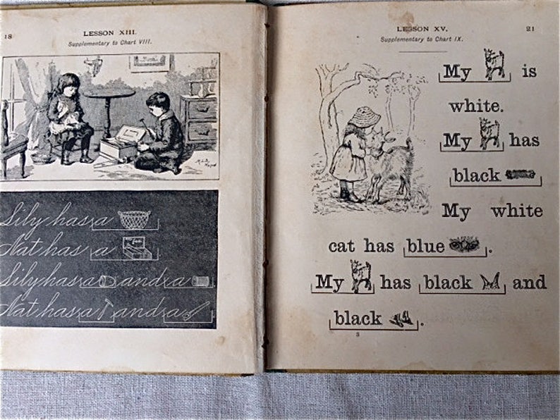 Vintage Victorian Primer School Book image 5