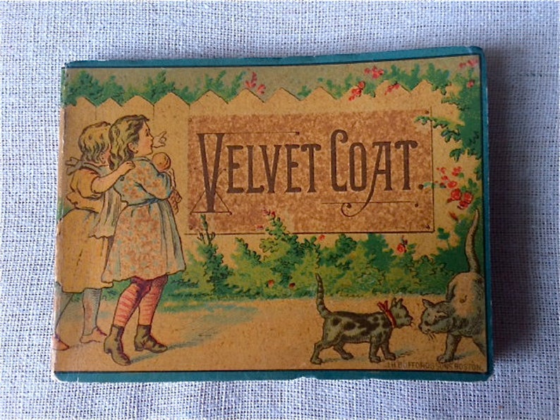 Antique Children's Book with Cats Velvet Coat image 1