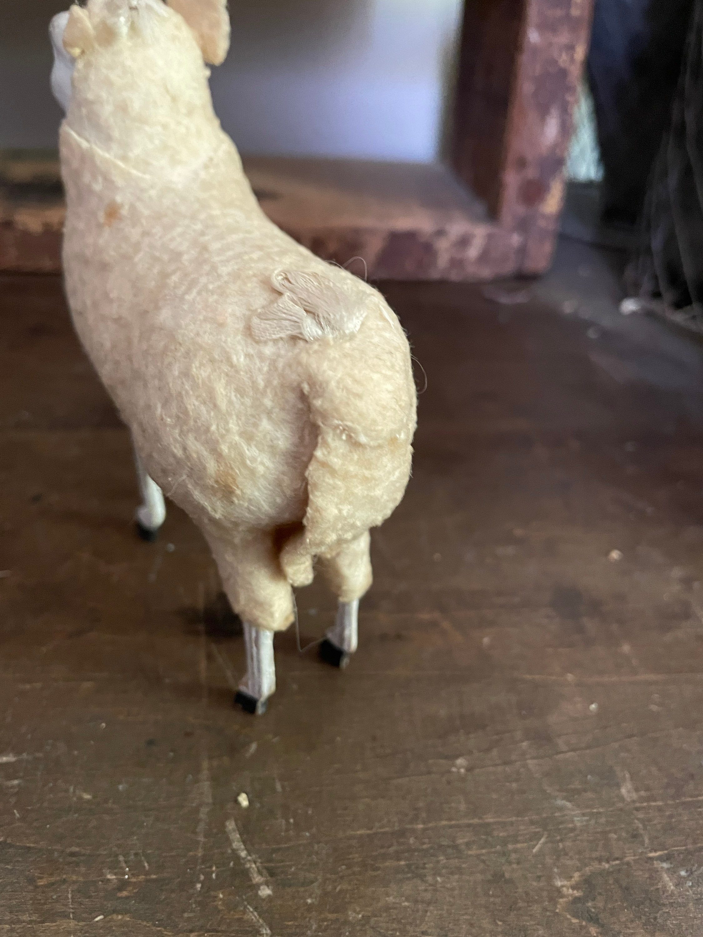 アンティーク 羊 putz sheep 台乗り アンティーク 羊 putz sheep 台乗り