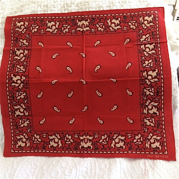 Vintage Elephant Brand Bandana - trunk down