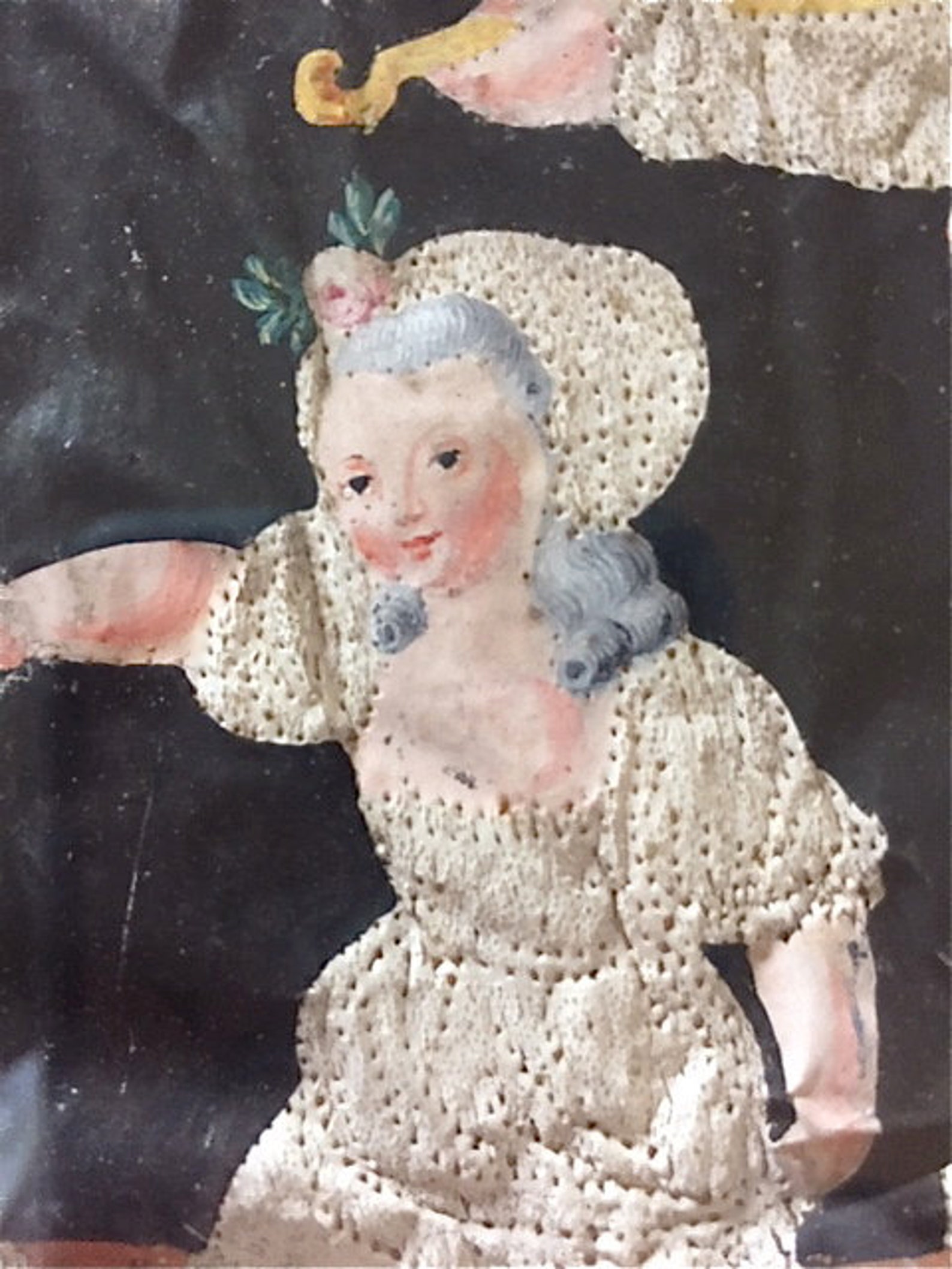 Antique Pin Prick Painting on Vellum 18th C Etsy