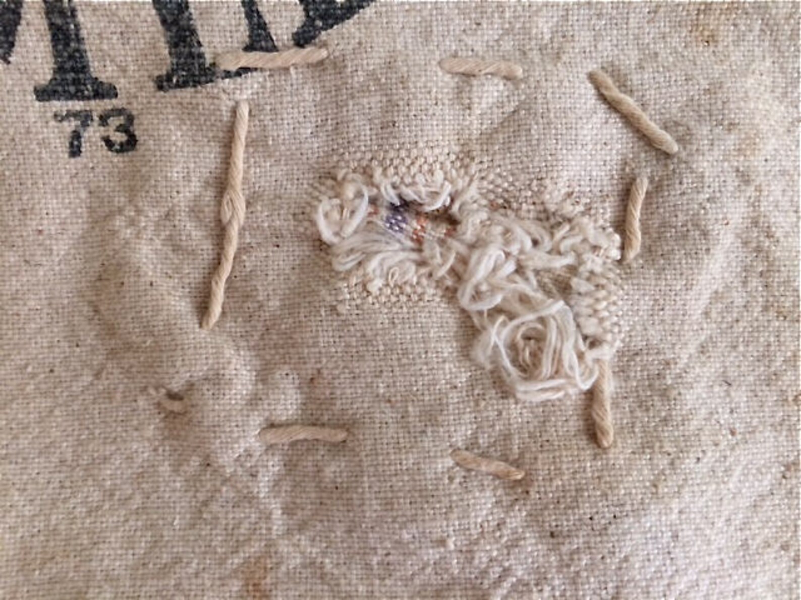 Vintage Grain Bag With Original Eagle Bag Stamp Etsy