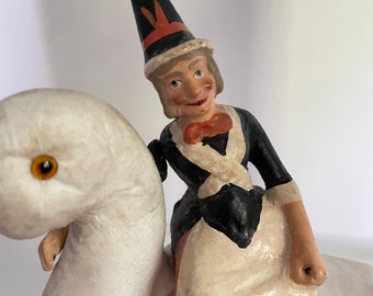 Antique Witch on Goose