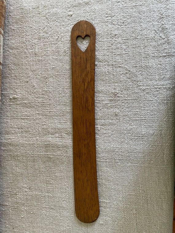 Antique Wooden Busk with Heart - image 3