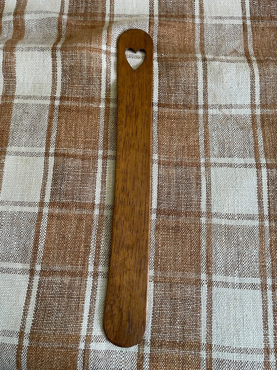 Antique Wooden Busk with Heart - image 6