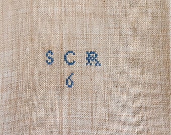 Antique Homespun Linen Pillow Slip with Provenance