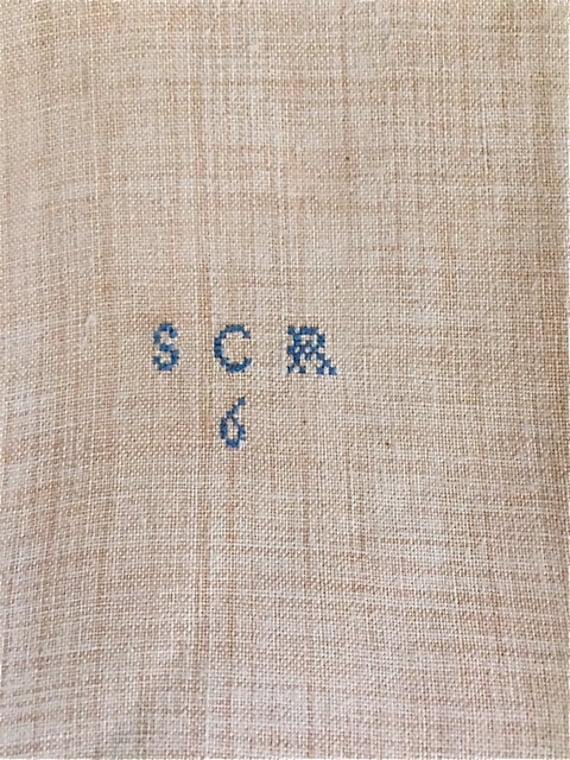 Antique Homespun Linen Pillow Slip with Provenance