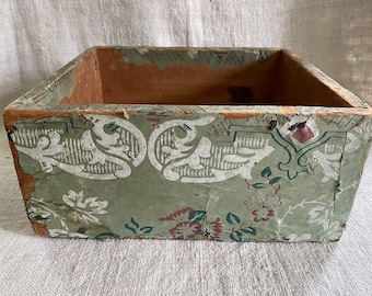 Antique Wallpaper Covered Box