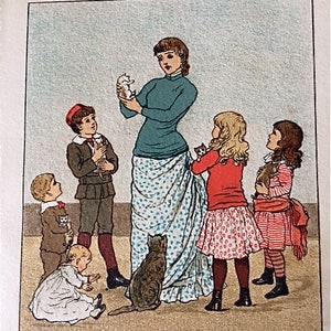 Vintage Victorian Primer School Book image 2