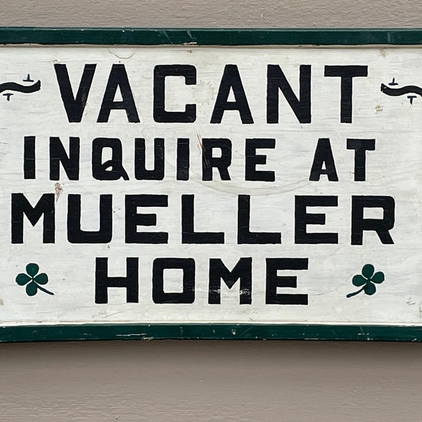 Antique Vacancy Sign