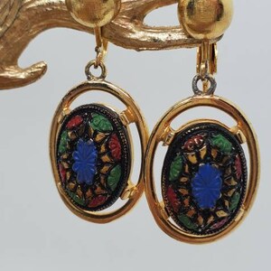 Vintage Sara Coventry Mosaic Earrings