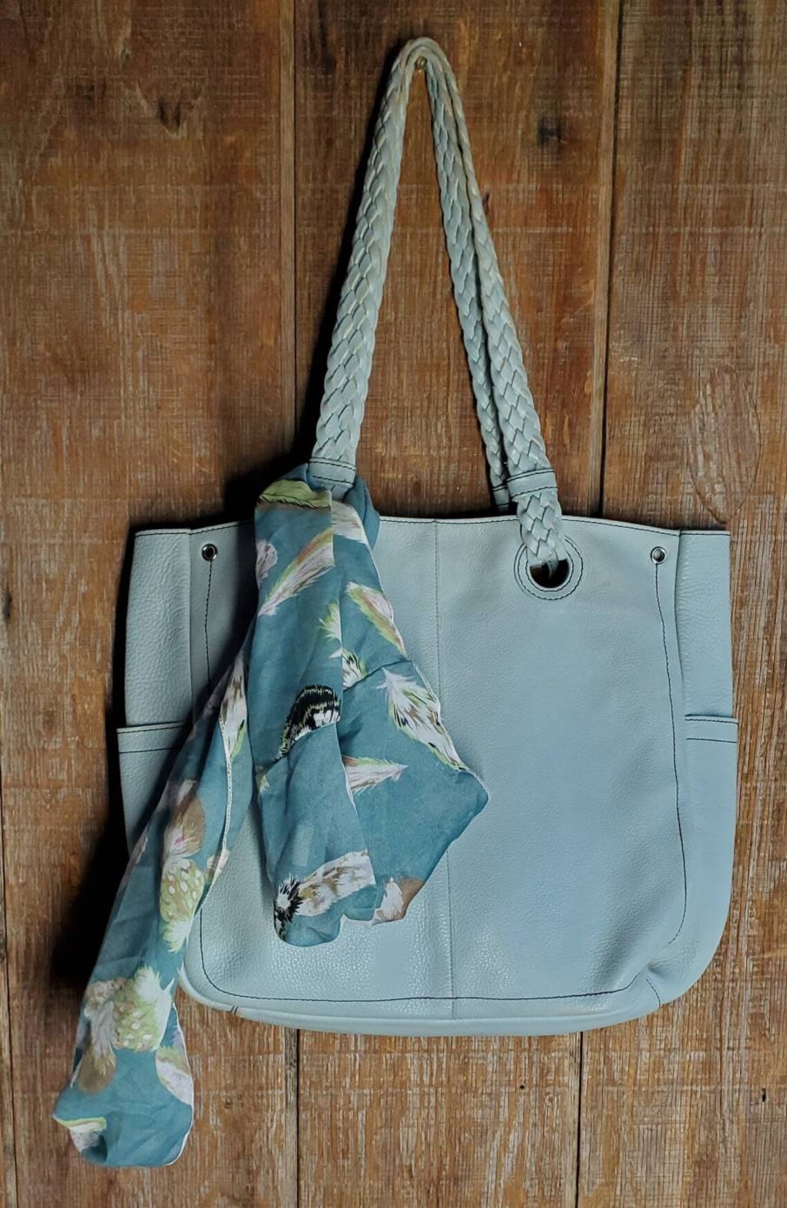 Vintage Leather Nordstrom Tote Style Bag Etsy