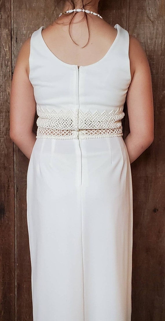 Vintage 1970s white Lace dress - image 4
